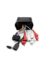 Amplificador Bluetooth marino para motocicleta, 500 W, 4 canales, clase A B, impermeable, con sistema de sonido estéreo y receptor de audio, reproductor de MP3 con salida auxiliar en RCA para barco, ATV, UTV, Powersports Tractor, camión