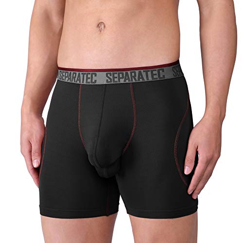 Separatec Men's Dual Pouch Underwear Active Mesh Cool Performance Long