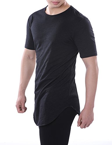Hequ men s cotton short sleeve hipster hip hop curved h…