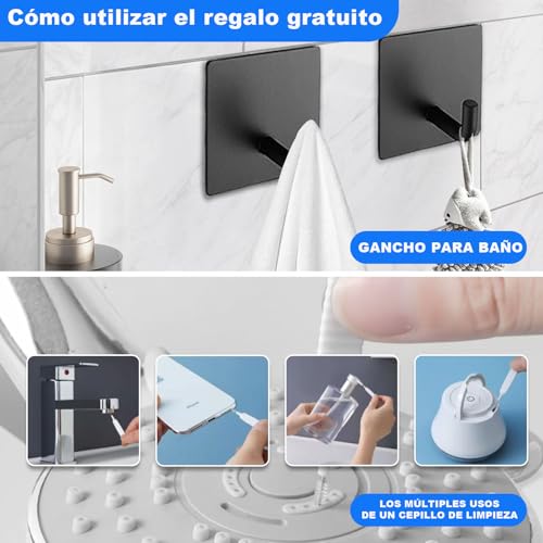 GALASALA Regaderas para Baño de Alta Presión, Regadera Doble para baño con Cabezal de Ducha de Lluvia de 8'' y Regaderas de Teléfono para Bano de 5 Modos con regadera, para Hogar y Hotel (Cromo)