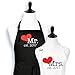 Plum Hill Mr. and Mrs. Aprons, His and Hers Wedding Aprons for Couples - Bridal Shower or Engagement Gift Set from