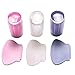 yueton Pack of 3 Clear Jelly Soft Silicone Nail Art Stamper and Plastic Scraper Stamping Plate Image Transfer Tool Set DIY Polish Print Template Manicure Tools