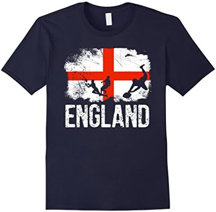 Mens English flag rugby players T-Shirt XL Navy