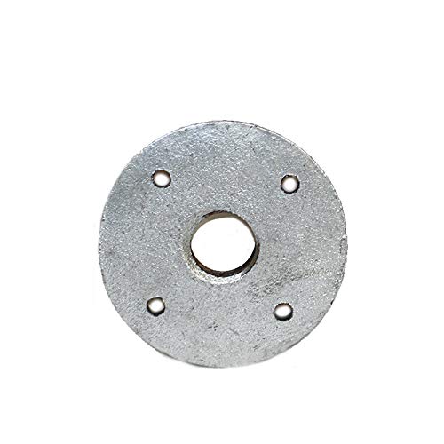 Galvanized Malleable Iron Pipe Floor Flanges Fittings with Four Holes Threaded FNPT 1/2 in. Pack of 10