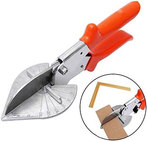 Miter Shears Cutter,Multi Angle 45 Degree to 120 Degree SK5 Scissor for PVC PE Plastic Pipe Cutting Mitre Trim 8" Red