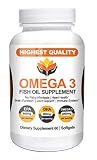 Me First Living Fish Oil, 2000mg Omega 3, 800mg EPA, 400mg DHA, Burpless, 60 Softgels