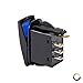True MODS 12V DC 20A 4-Pin LED ON-Off-ON SPDT Rocker Switch - Blue