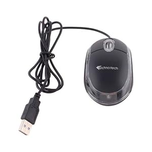 Technotech USB Optical Mouse, Black, Small (UV52CL)