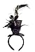 Black Sequins Steampunk Top Hat with Feathers Headband Costume Accessory