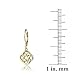 Hoops & Loops - Sterling Silver Yellow Gold Flash Plated Love Knot Flower Dangle Leverback Earrings