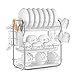 Dish Drying Rack 3-Tier Chrome Dish Drainer Rack Kitchen Storage with Drainboard and Cutlery Cup 16.59.817.7