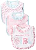 Gerber Baby-Girls Newborn 3 Pack Girl Terry Dribbler Bib, Pink, One Size