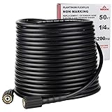 YAMATIC Kink Resistant 3200 PSI 1/4" 50 FT High Pressure Washer Hose Replacement With M22-14mm Brass Thread (Premium Upgrade Version 2X)