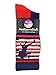 MadSportsStuff Crew Length USA Lacrosse Socks with American Flag and Player