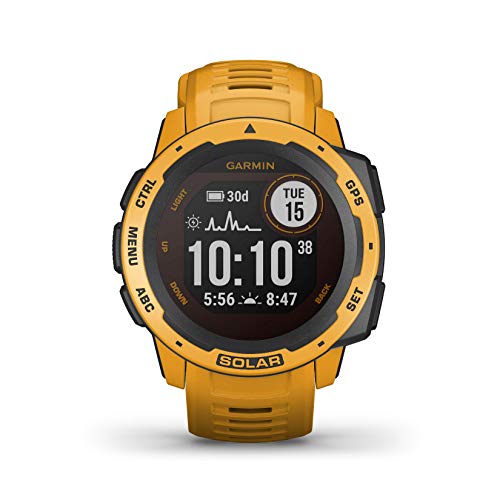 Garmin Instinct Solar, Sunburst - Smartwatch Gps Ultra-Resistente con Ricarica Solare, Cardio, Pulseox, App Multisport