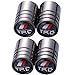 TK-KLZ 4Pcs Chrome TRD Logo Car Bike Scooter SUV Truck Tires Valve Stem Caps for Toyota Racing Development Modified Models Accessory