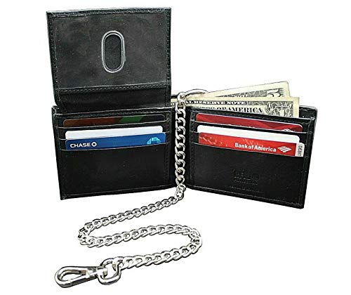 RFID Safe Leather Bi-fold Chain Wallet with Thumb ID Nigeria Ubuy