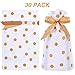 Frienda 30 Pack Treat Bags with Drawstring Candy Bags, Plastic Favor Bag Drawstring Cookie Bags for Christmas Wedding Party Birthday Engagement Holiday Favor