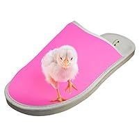 4B854DF6B Winter Cotton Pink Lucky Chicken Antiskid House Slippers Baboosh Pantofle