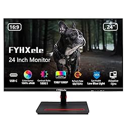 FYHXele FY24C Computer Monitor 24 Inch 75Hz USB