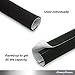 Cable Management Sleeves System, Velcro Design, Black White Reversible - 2 Pack 60-Inch Cord Organizers with Wire Labels - Easy and Best for TV, Electronics at Home or Office -by HomeyHomes