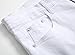 Qazel Vorrlon Men's White Zipper Ripped Distressed Destroyed Skinny Fit Jeans with Holes