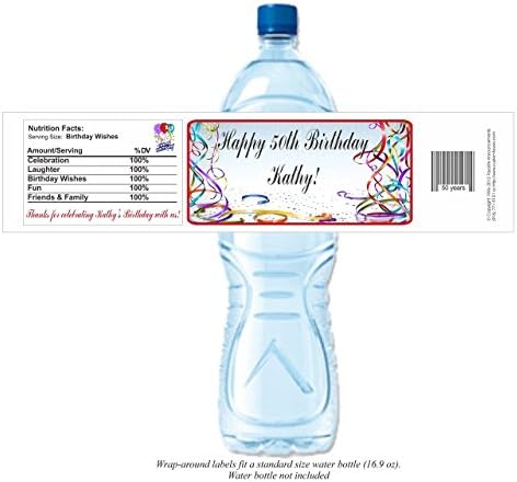 Happy Birthday Water Bottle Labels (set of 24)(Y565)