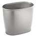 iDesign Kent Oval Wastebasket Trash Can for Bathroom, Kitchen, Office - Gray