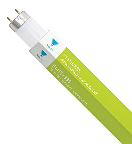 Triangle Bulbs T30039-10 (10 pack) - F14T5/835 14-Watt Straight T5 Fluorescent Tube Light Bulb, 3500K, 10 Pack