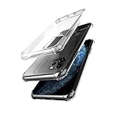 amCase iPhone 11 Pro Max (6.5'') Clear Case, Hybrid Shock Absorbing TPU Frame & Rigid Back Plate Protective Case for iPhone 11 Pro Max (2019) - Clear
