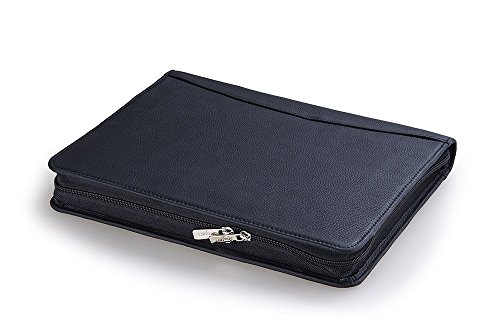 Classic Leather Organizer 3-Ring Padfolio with Left-Hand or Right-Hand Option