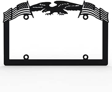 Amazon.com: Ferreus Industries Black Powdercoat Car Truck License Plate