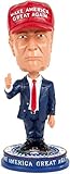 Donald Trump Bobblehead - MAGA Hat 45 Presidential Seal Classic Red Tie and Thumbs Up 2020 for Car, Desk, Home (Gift Box)