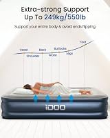 iDOO Single Air Bed with Built-In Pump 188x99x38cm 249kg Max view 6