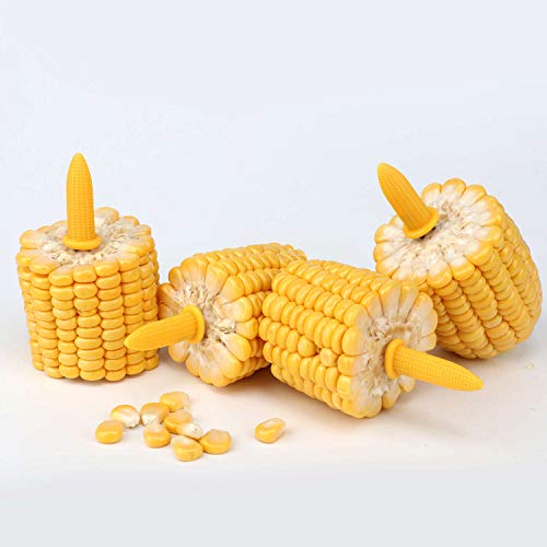 Easytle 20 Pieces Stainless Steel Corn Holders Corn on The Cob Skewers for BBQ Twin Prong Sweetcorn Holders Home Cooking Fork