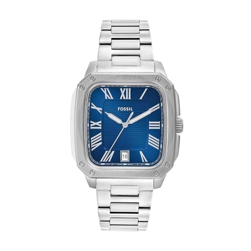 Fossil Crosby Watch for Men, Quartz Three Hand Date Movement with Stainless Steel Strap
