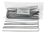 Pinnacle Mercantile 10 Inch Galvanized Garden Staples/Stakes/Pegs Heavy Duty Rust Resistant Steel Pack of 25