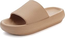 BRONAX Slides for Women Tan EVA Pillow Recovery