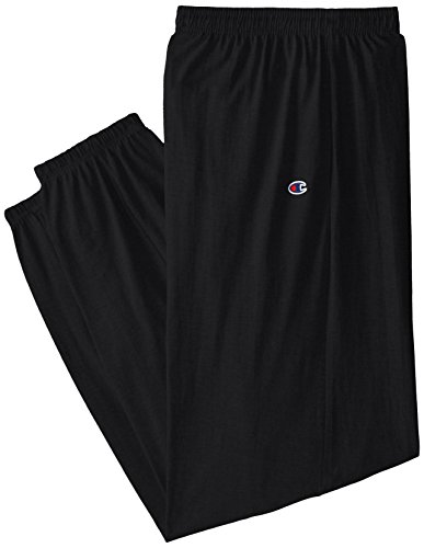 Champion Men's Big-Tall Closed Bottom Jersey Pant, Black, 2X