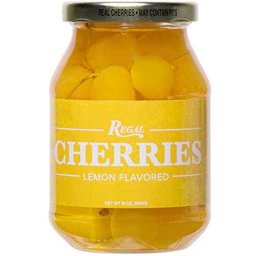Regal Maraschino Cherry Variety Four Pack - Original, Passionfruit, Lemon, Lime Flavors. 50 Stemmed Cherries per 16oz Glass Resealable Jar. Perfect for Beverage Garnishes, Dessert Toppings and More! - Thumbnail 5