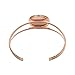 SENFAI Fashion Bijoux Openable Engrave Tree Tag Round Box Locket Bangles Essential Oil Aromatherapy Diffuser Cuff Bangle Bracelet for Women (Rose Gold Color 1)