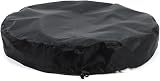 Fudeshe 2pk Black Drum Lid Cover 25.59" Stretchable Oxford Cloth 55 Gallon view 3