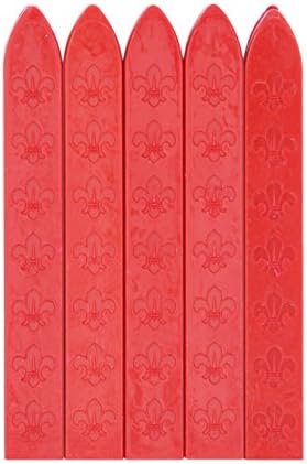 GZZOU 5 Pcs Manuscript Seal Wax Sticks with Wicks Sealing Wax For Postage Letter Retro Vintage Wax Seal Stamp (G-019)