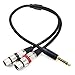 tisino 2 XLR Stereo to 1/4 TRS Y-Splitter Cable, Dual XLR Female to Quarter inch Headphone Jack Stereo Breakout Cable - 5ft / 1.5m