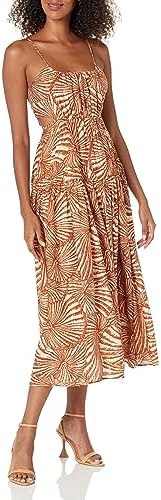 moon river brown dress Moon River Strapless Two Tones Midi Dress