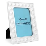 Jonathan Adler Charade Studded Frame,White 5" x