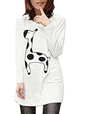 Allegra K Women Long Sleeves Giraffe Print Tunic Top