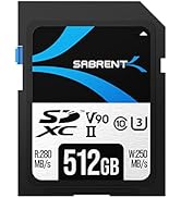 SABRENT Rocket v90 512GB SD UHS-II Memory Card R280MB/s W250MB/s (SD-TL90-512GB