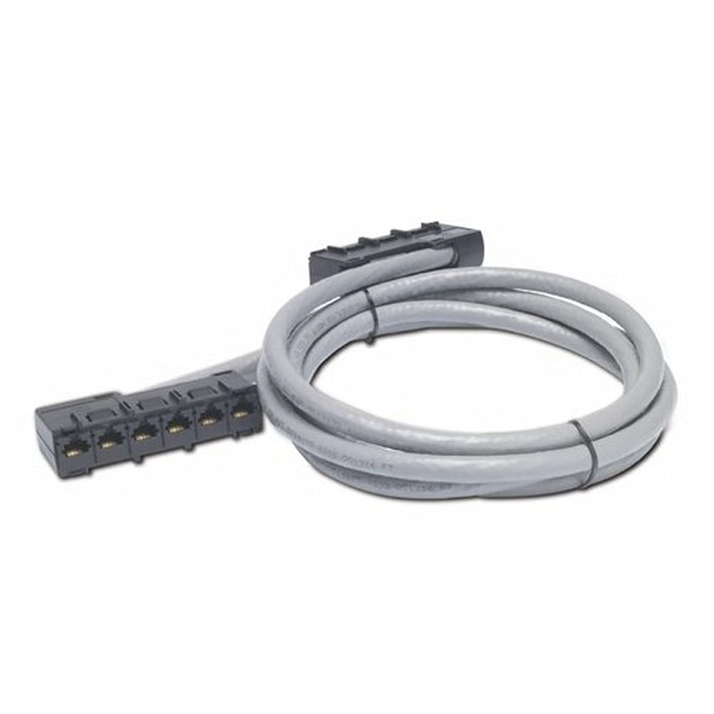 APC 5.7m 6x RJ-45 Jack to 6x RJ-45 Jack Cat5e UTP CMR Data Distribution Cable - Grey
