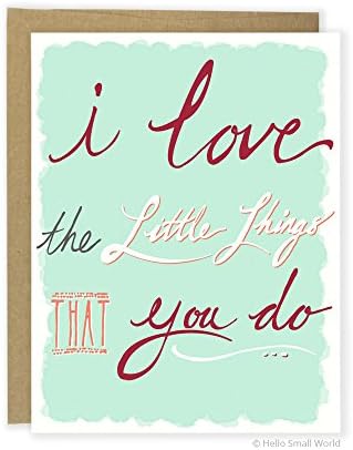 Anniversary Card, Love Greeting Card, Little Things You Do Card, Wife Card